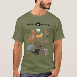 Camiseta Animais do diafragma australiano Aussie Wildlife
