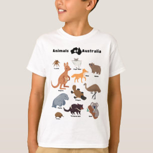 Camiseta Animais do diafragma australiano Aussie Wildlife