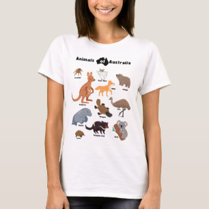 Camiseta Animais do diafragma australiano Aussie Wildlife