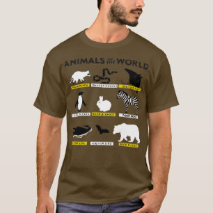 Camiseta Animais do Mundo e como são chamados de base