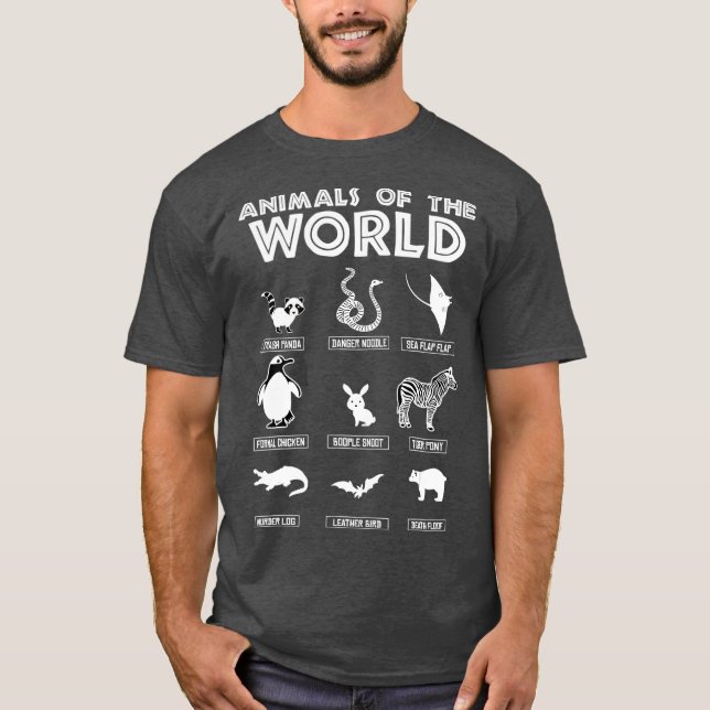 Camiseta Animais Do Mundo Engraçados (Frente)