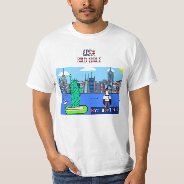 Camiseta Animais do Mundo, EUA: Águia Americana (Frente)