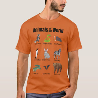 Camiseta Animais do mundo nomes engraçados errados presente
