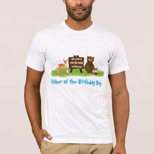 Camiseta Animais do Partido de Aniversário da Floresta Rúst