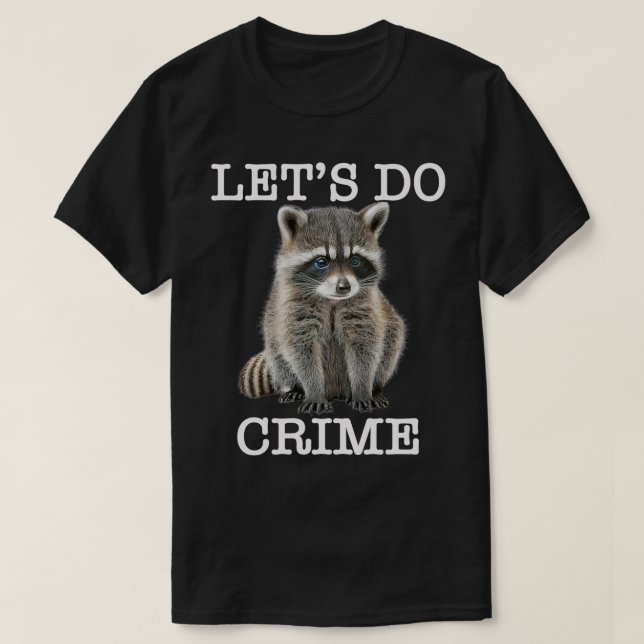 Camiseta Animais do Raccoon Funny Crime Raccon (Frente do Design)
