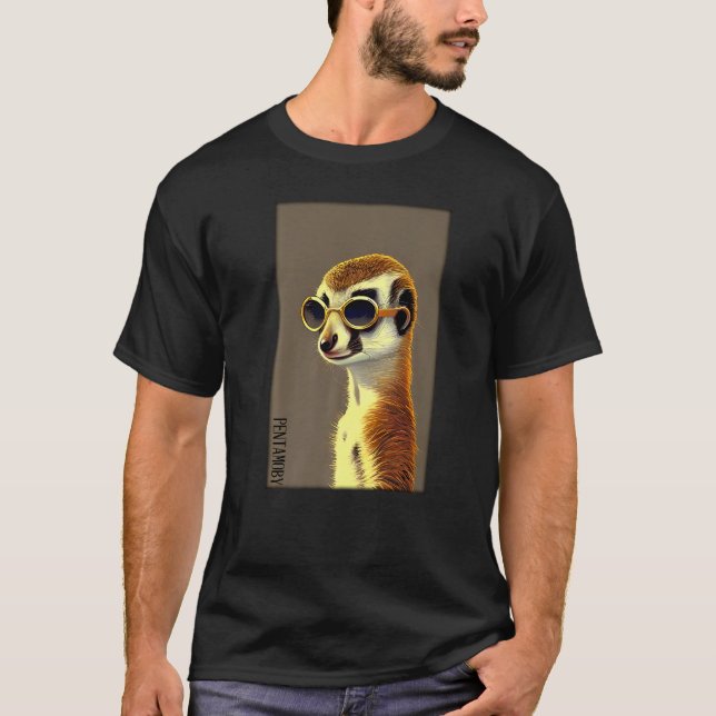 Camiseta Animais do Zoológico de Meerkat Natureza Animal Se (Frente)