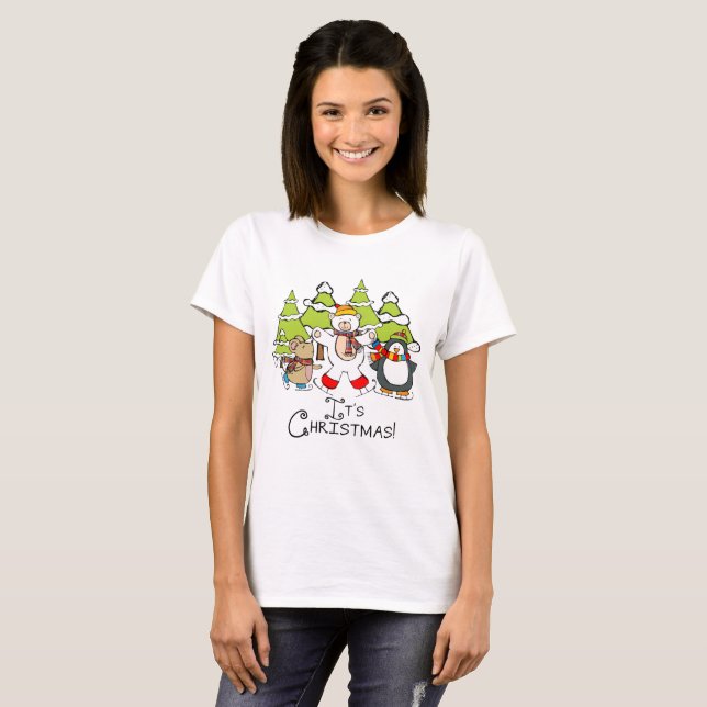 Camiseta Animais É Natal (Frente Completa)