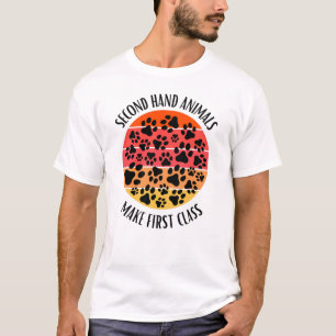 Camiseta Animais em segunda mão fazem primeira classe