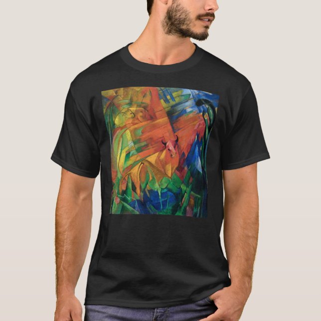Camiseta Animais Em Uma Paisagem (1914) Por Franz Marc   (Frente)