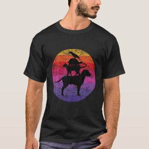 Camiseta Animais Empilhados Da Vintagem Pets Retro Sun Colo