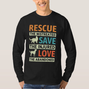 Camiseta Animais Enchidos Resgatados Com Amor Cachorro Cach