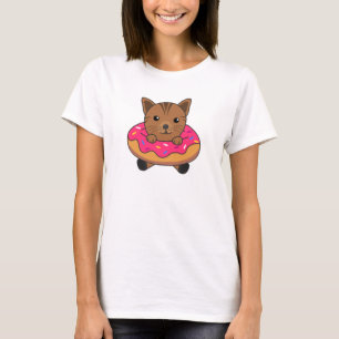 Camiseta Animais Engraçados De Gato Doce Em Gatos Engraçado