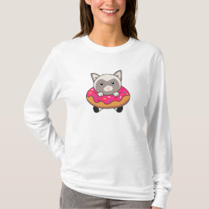 Camiseta Animais Engraçados De Gato Doce Em Gatos Engraçado
