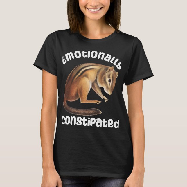 Camiseta Animais Engraçados Emocionalmente Obstipados (Frente)