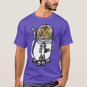 Camiseta Animais Engraçados Engraçados por Tigre do Espaço