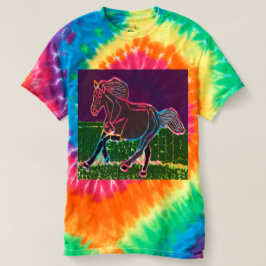 Camiseta ANIMAIS espirais do CAVALO do t-shirt da