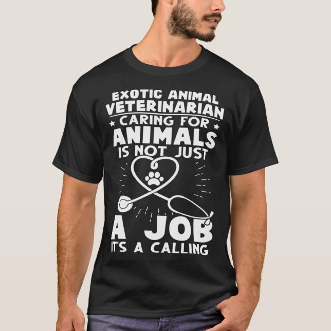 Camiseta Animais Exóticos Veterinários Que Cuidam De Animai (Frente)