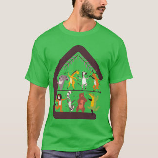 Camiseta animais festa engraçada Dança família