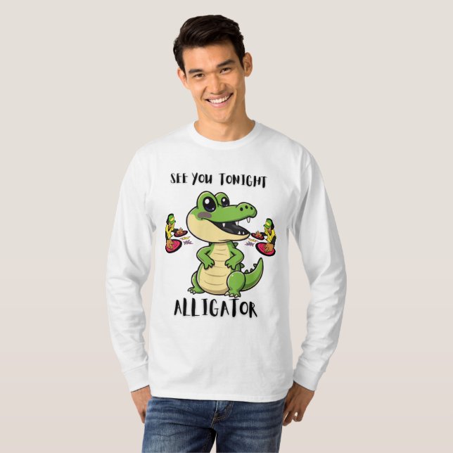 Camiseta Animais Festa Jacaré (Frente Completa)