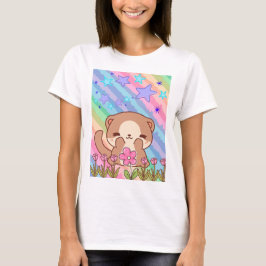Camiseta animais, flores, cor