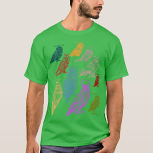 Camiseta Animais Florestais Coruja de Aves Nativas