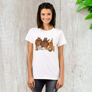 Camiseta Animais Florestais Engraçados