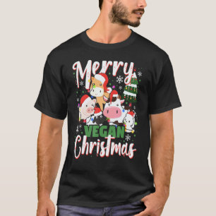 Camiseta Animais Fofos e Adoráveis Desejando um Feliz Natal