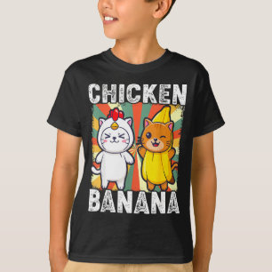 Camiseta Animais Fofos Em Fantasias De Frango E Banana Kawa