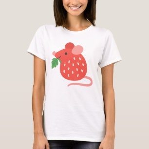 Camiseta Animais Frutas de camundongos de morango