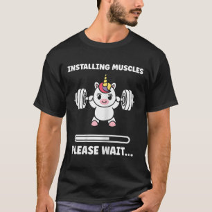 Camiseta Animais Instalando Músculos Treinamento Fitness Fi