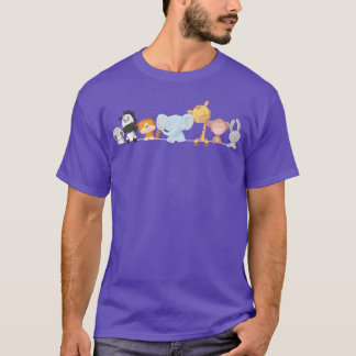 Camiseta Animais Kawaii Garotas Mulheres Elefante Coelho Gi