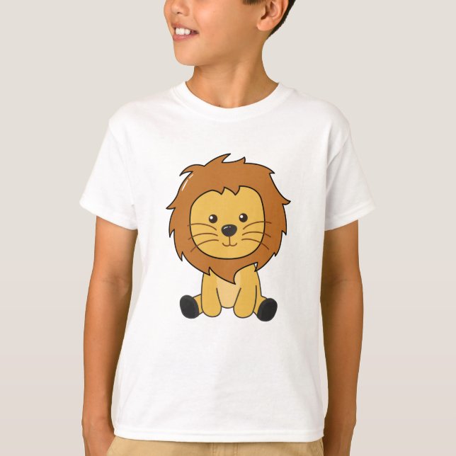 Camiseta Animais Leões Cujos Animais Sejam Crianças Rei Leã (Frente)