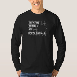 Camiseta Animais Livres São Uma Proteção Animal Feliz