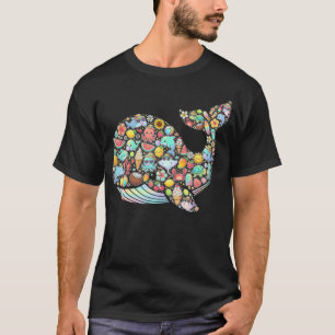 Camiseta Animais Marinhos Divertidos Coração Verão Kawaii O