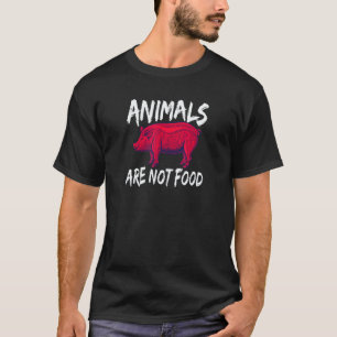 Camiseta Animais Não São Comida Mensagem Vegana