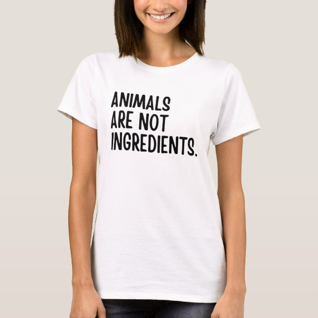 Camiseta Animais Não São Ingredientes (Frente)