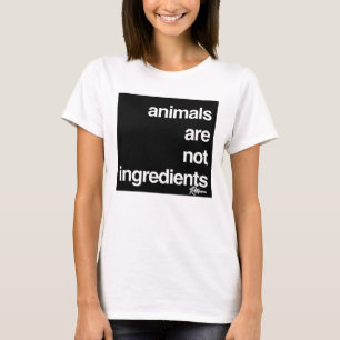 Camiseta Animais não são ingredientes Vegan Direitos dos 
