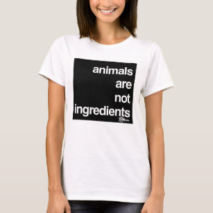 Camiseta Animais não são ingredientes Vegan Direitos dos An