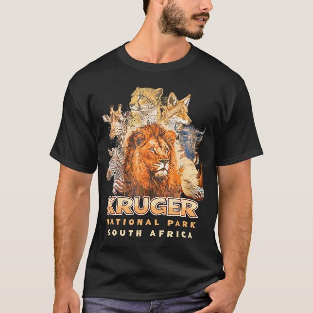 Camiseta Animais No Parque Nacional Do Kruger Sul-Africano  (Frente)