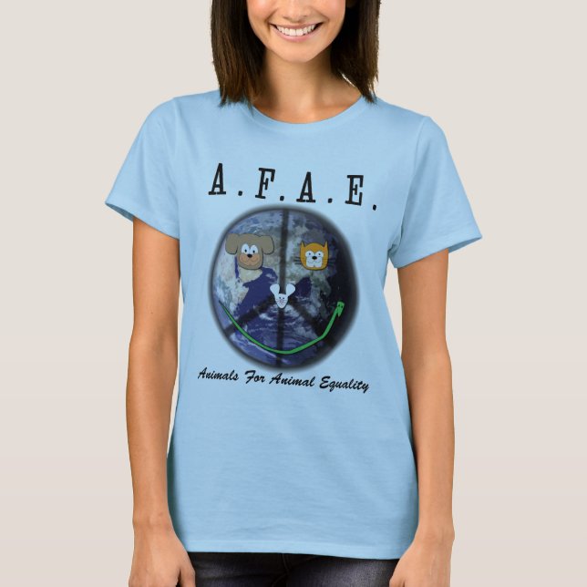 Camiseta Animais para o T #1 das mulheres animais da (Frente)