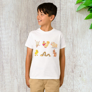 Camiseta Animais Quadrados