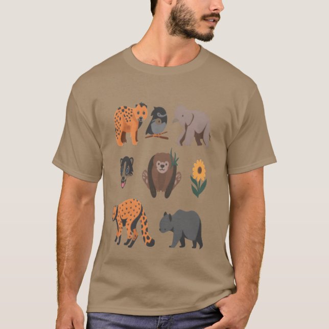 Camiseta Animais que não merecem ser extintos garota (Frente)