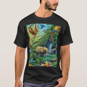 Camiseta Animais que vivem juntos travesseiro decorativo