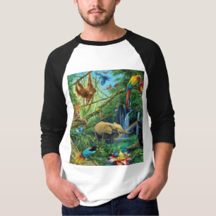 Camiseta Animais que vivem juntos travesseiros decorativos