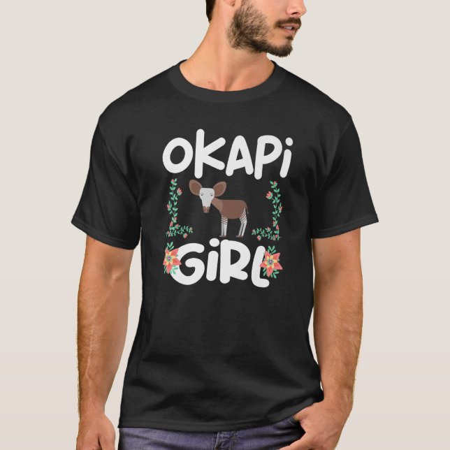 Camiseta Animais Raros Floresta Zebra Giraffe Okapi Animal (Frente)