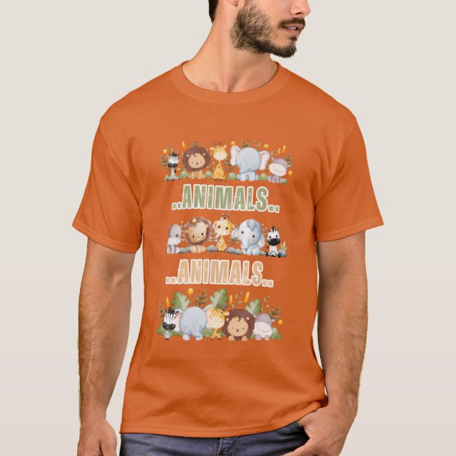 Camiseta Animais retrô (Frente)