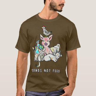 Camiseta Animais são Amigos e não Comida Vegan V