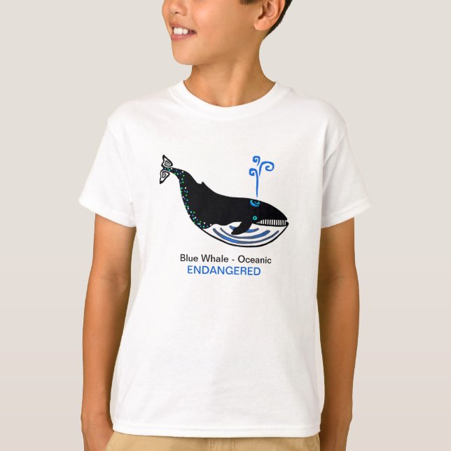 Camiseta Animais selvagens - Baleia Azul - Gráfico animal- (Frente)