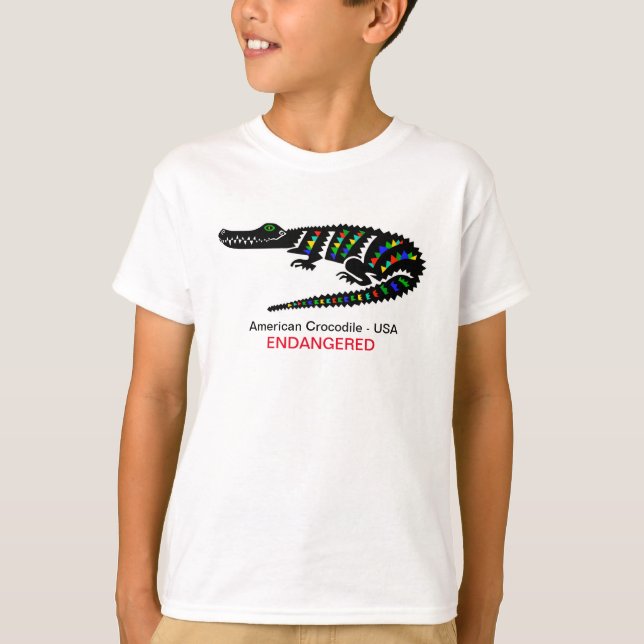 Camiseta Animais selvagens - Crocodilo - EUA - Animais selv (Frente)