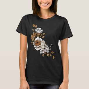 Camiseta Animais Selvagens da Flor Artística Jaguar